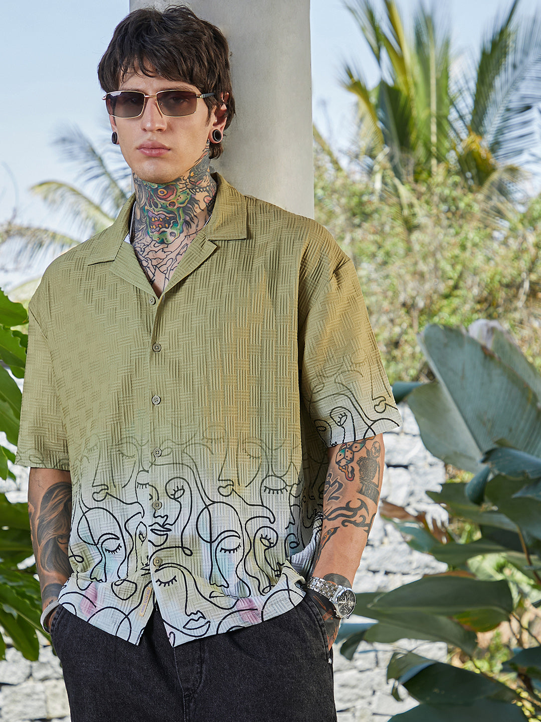 Faces-Ombre Oversized Shirt