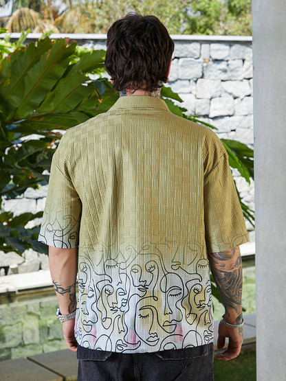 Faces-Ombre Oversized Shirt