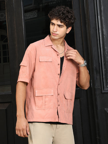 Modular-Utility Cuban Oversized Shirt