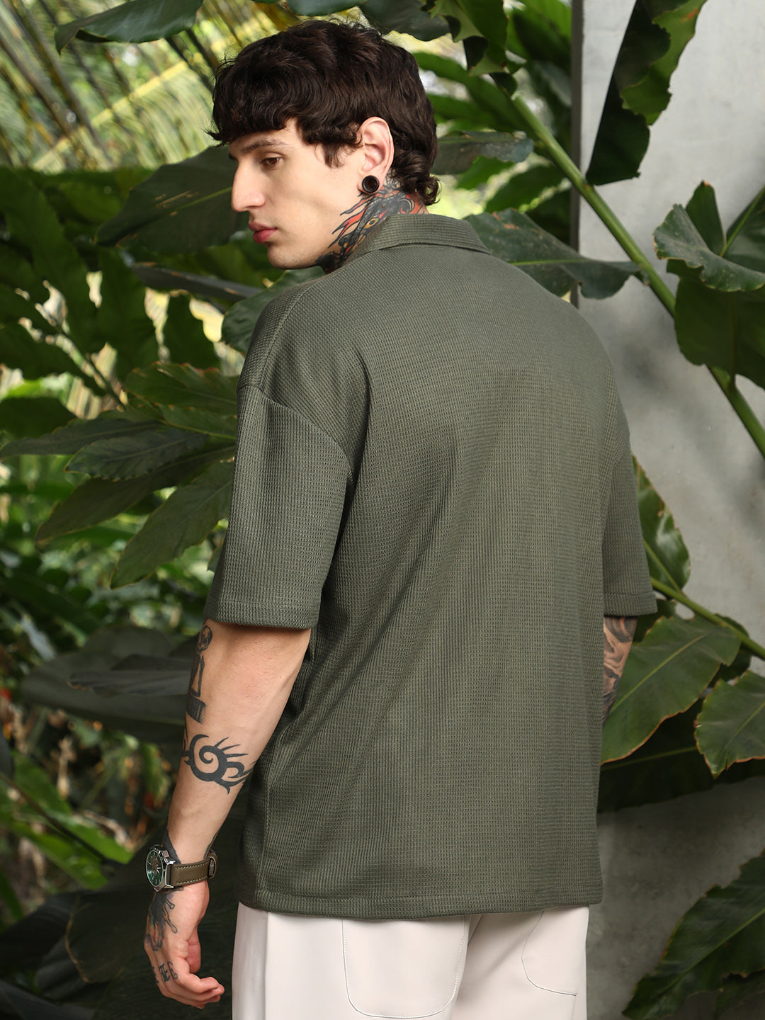 Waffle-Knit Shirt