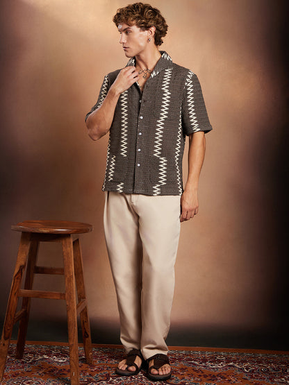 Ziggy-Weave Oversized Shirt