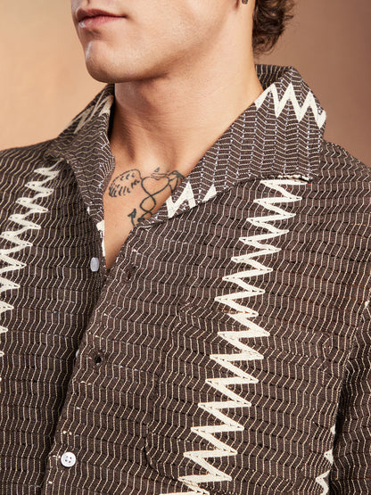 Ziggy-Weave Oversized Shirt