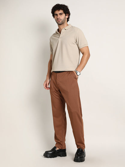Micro-Check Chino Trousers