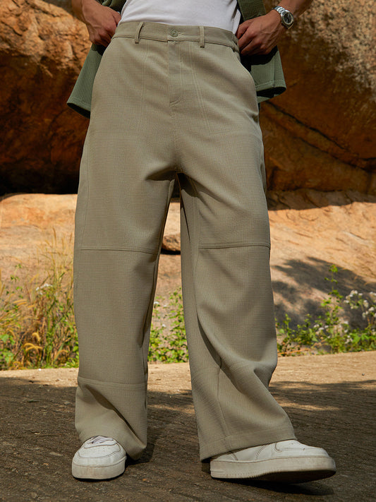 Panelled Baggy Cargo Trousers