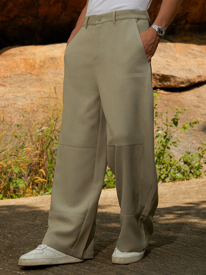 Panelled Baggy Cargo Trousers