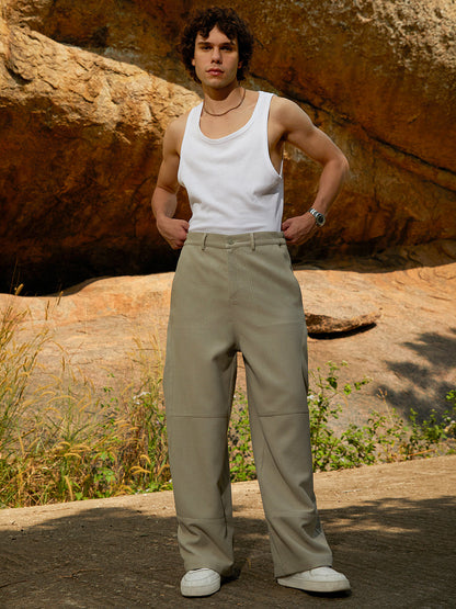Panelled Baggy Cargo Trousers