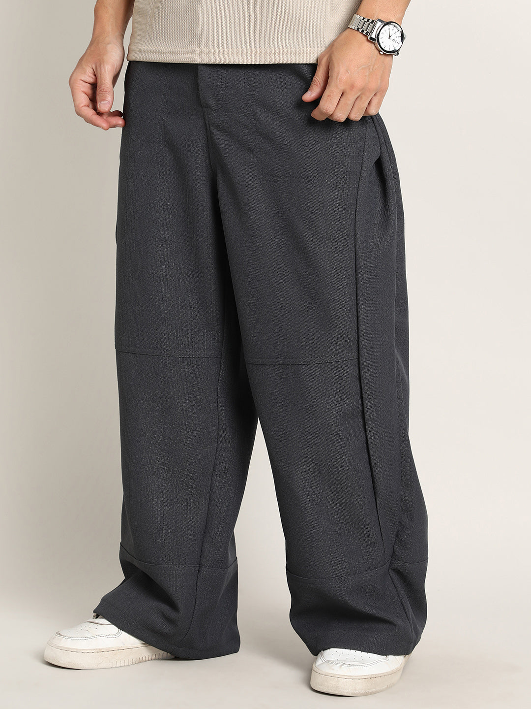 Panelled Baggy Cargo Trousers
