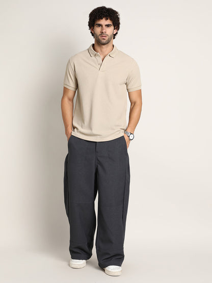 Panelled Baggy Cargo Trousers