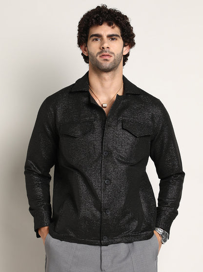 Metallic Utility Shacket