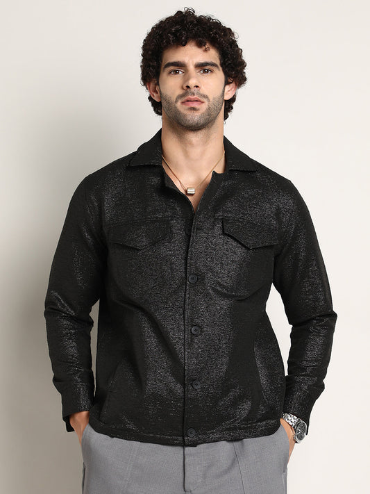 Metallic Utility Shacket