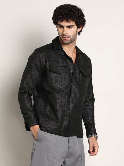 Metallic Utility Shacket