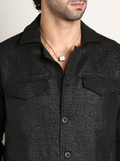 Metallic Utility Shacket