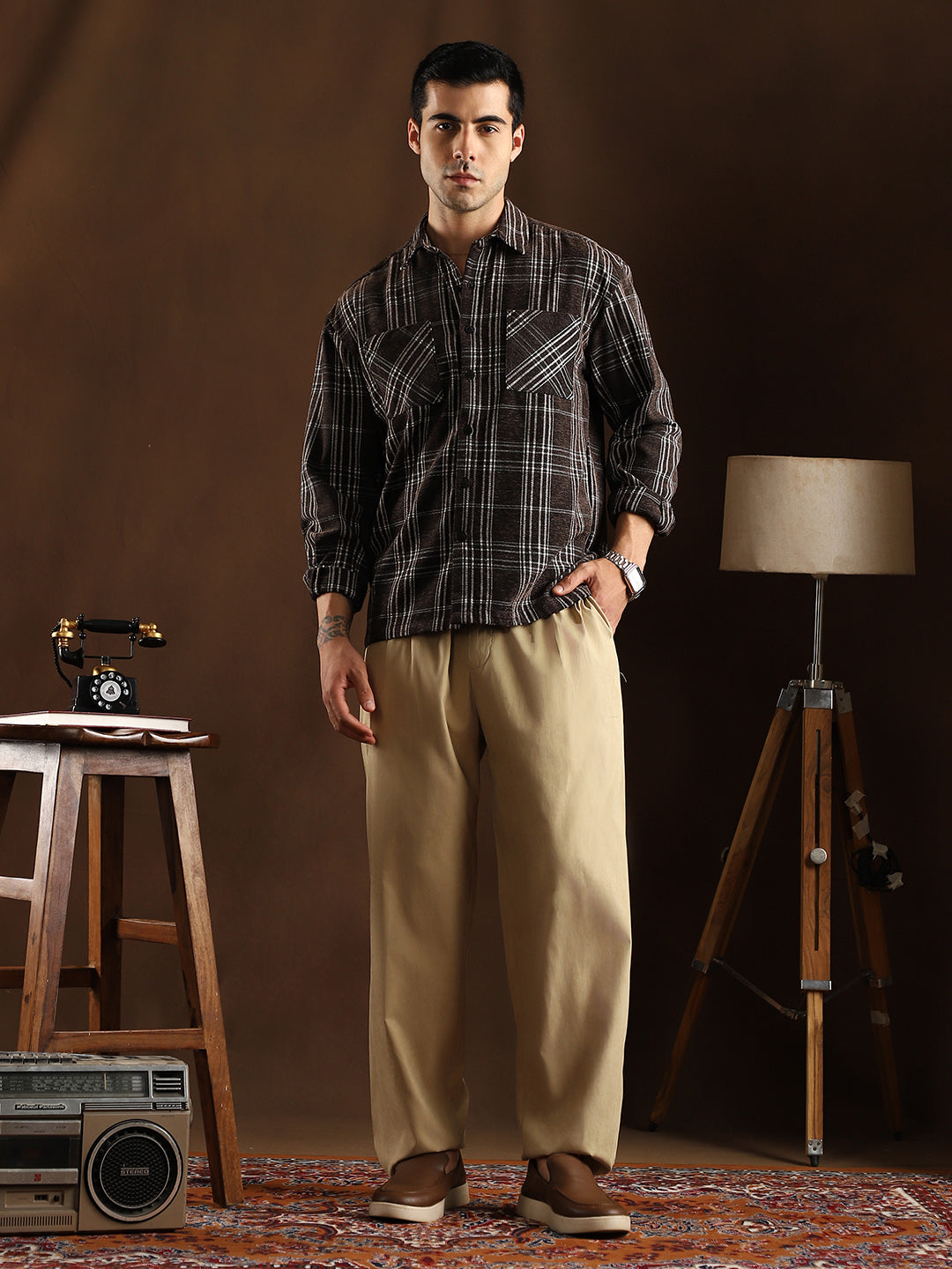 Multi-Check Utility Shacket