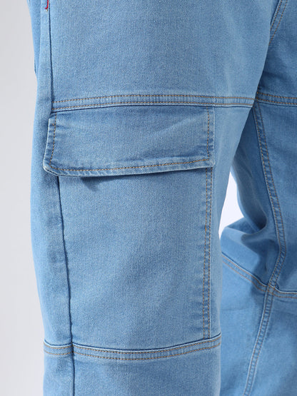 Panel Patch Pocket Denim Jeans