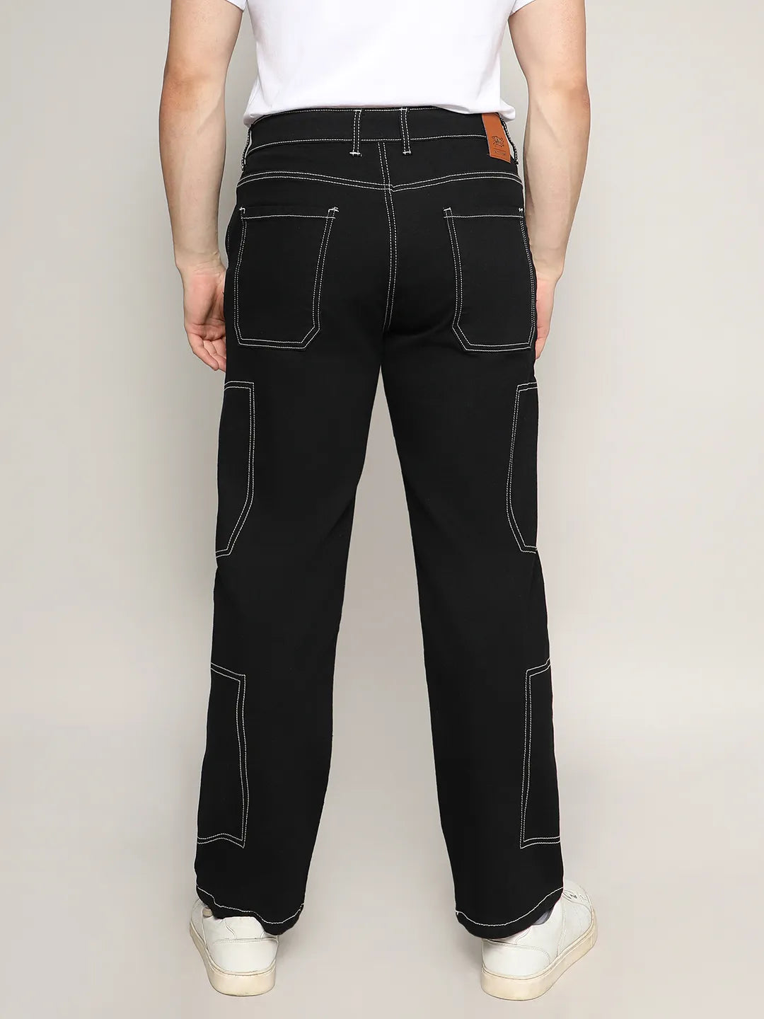 Contrast Stitched Denim Jeans