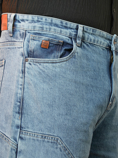 Panelled Straight-Fit Denim Jeans