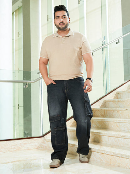 Washed Straight-Leg Denim Jeans