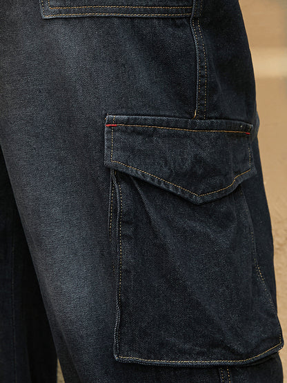 Washed Carpenter-Utility Denim Jeans