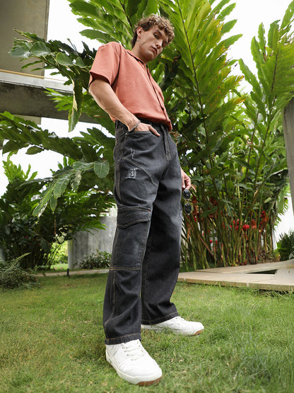 Tinted Relaxed-Utility Denim Jeans
