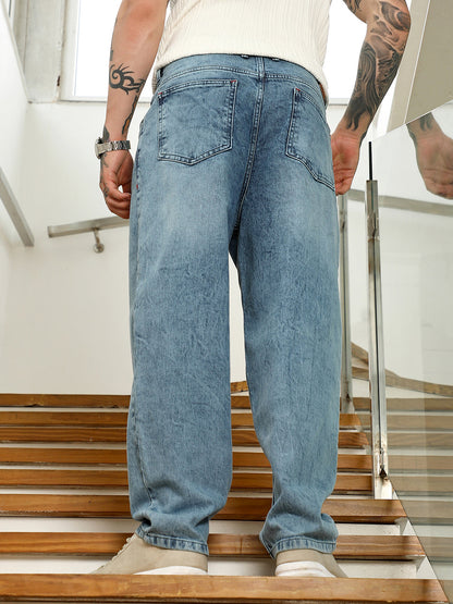 Relaxed Fit Blue Jeans