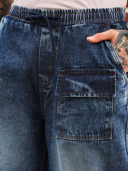 Modular-Utility Panelled Denim Jeans
