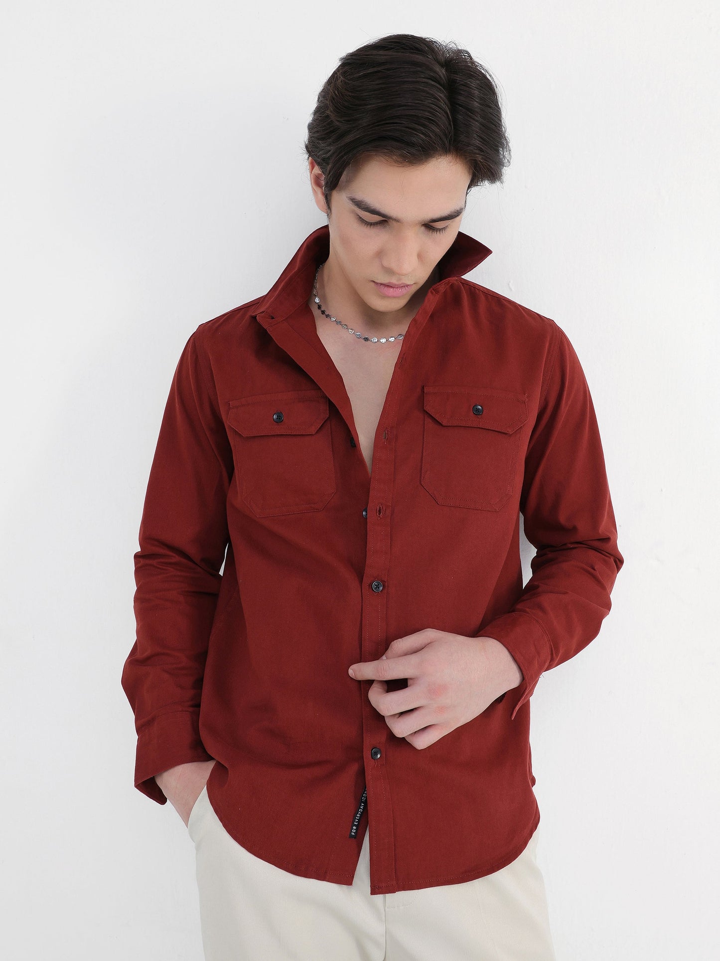 Twill Flap Pocket Regular Fit Shirt