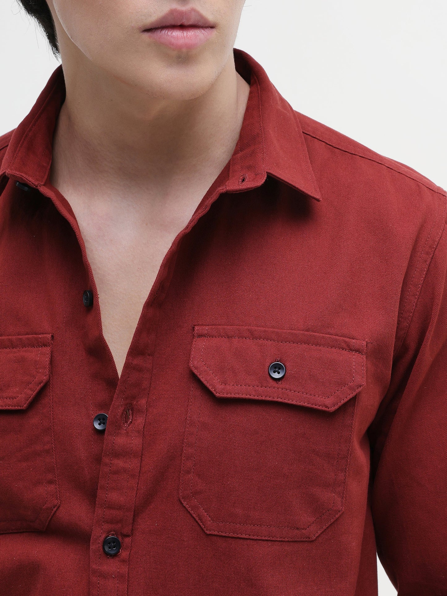 Twill Flap Pocket Regular Fit Shirt