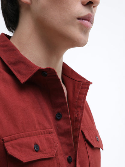 Twill Flap Pocket Regular Fit Shirt