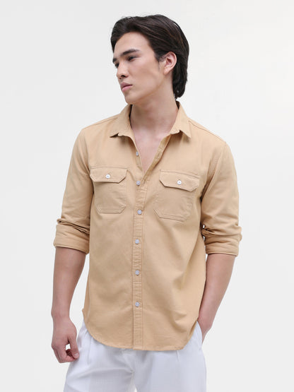 Twill Flap Pocket Regular Fit Shirt