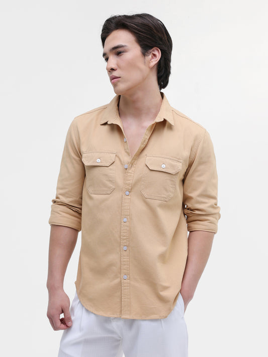 Twill Flap Pocket Regular Fit Shirt