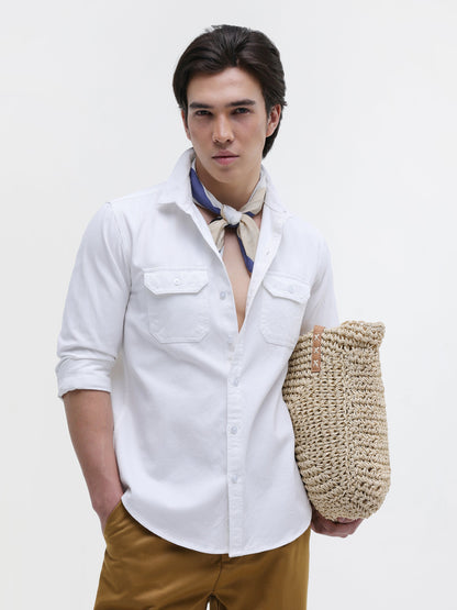 Twill Flap Pocket Regular Fit Shirt