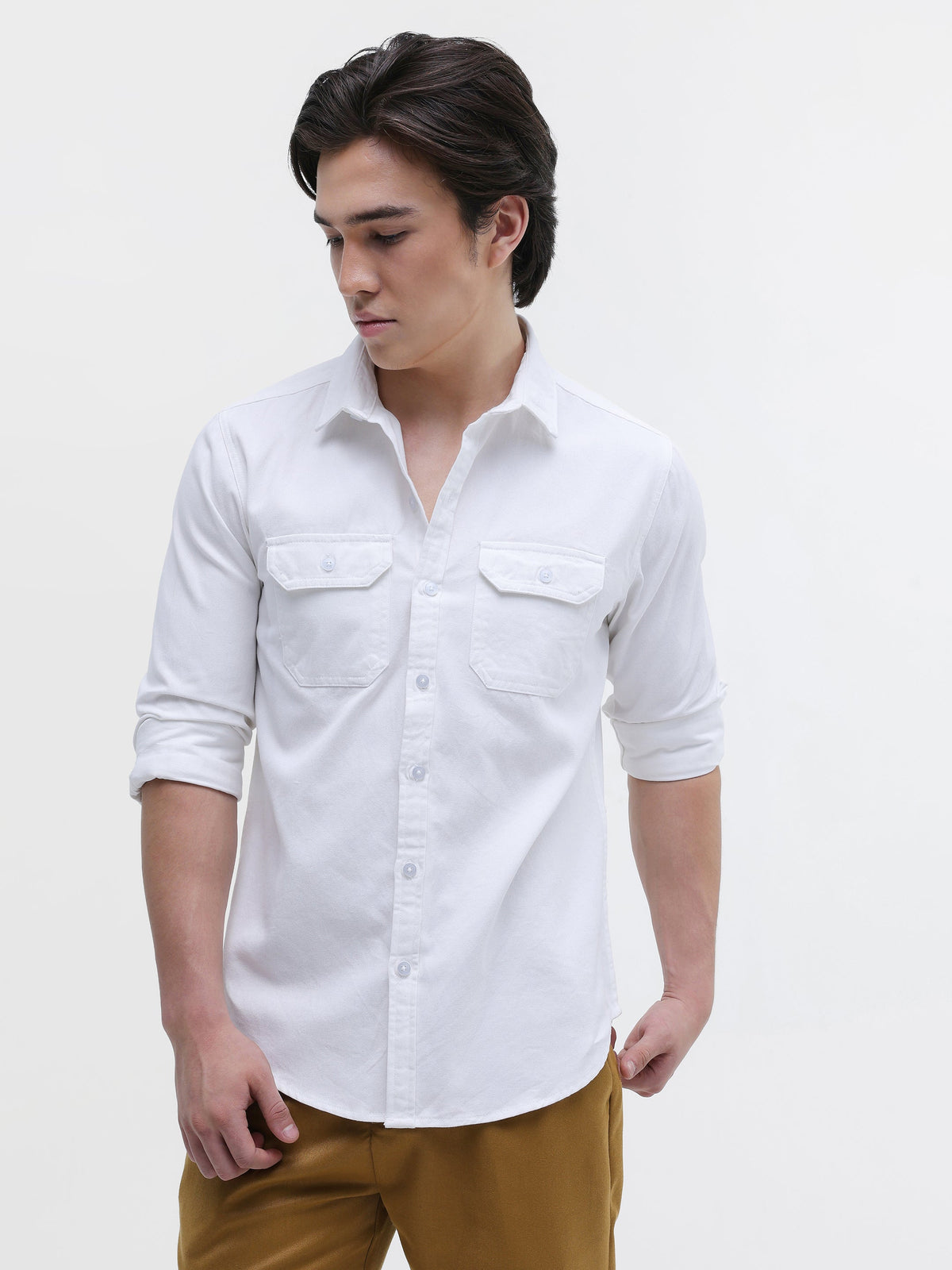 Twill Flap Pocket Regular Fit Shirt