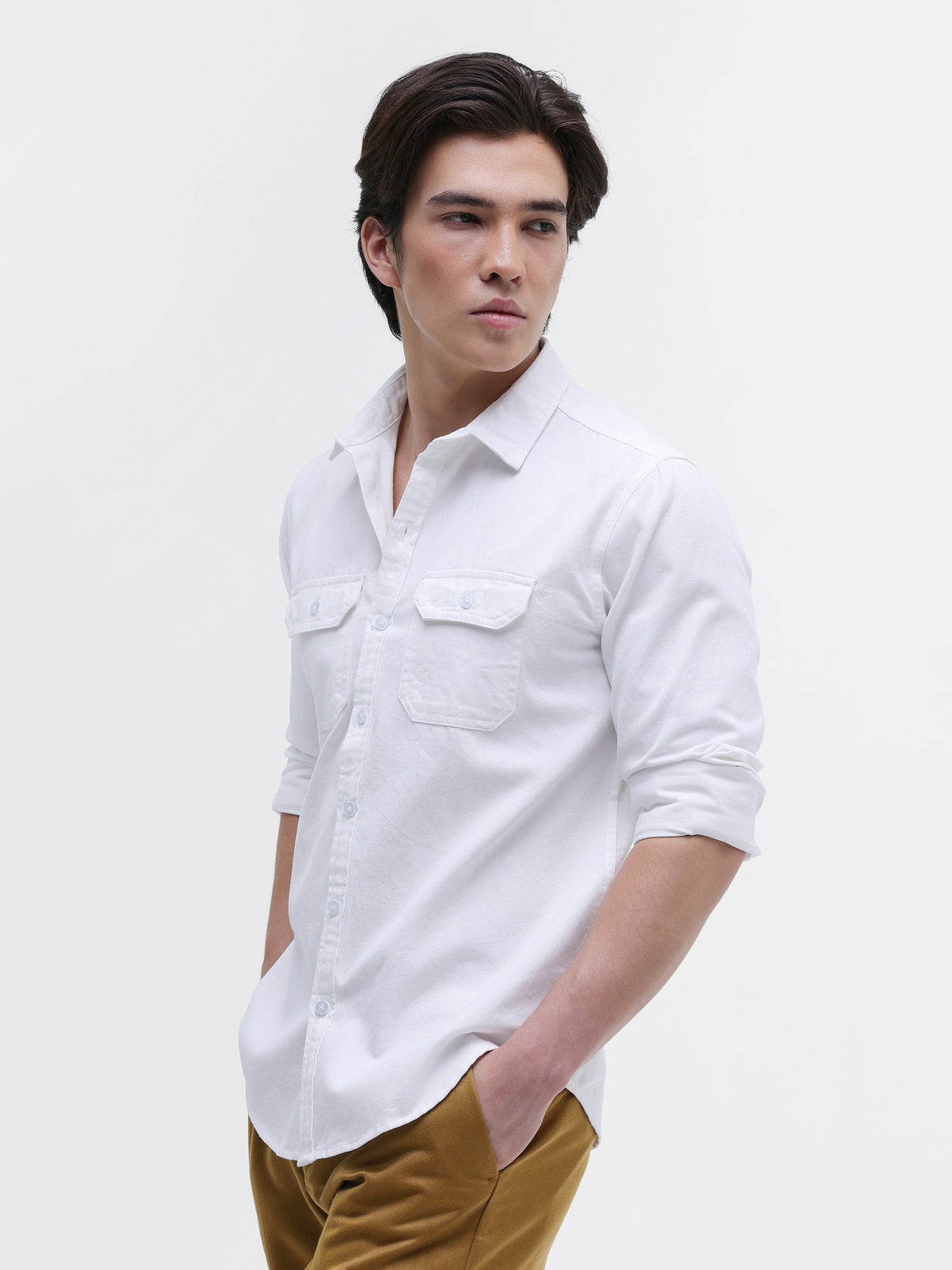 Twill Flap Pocket Regular Fit Shirt