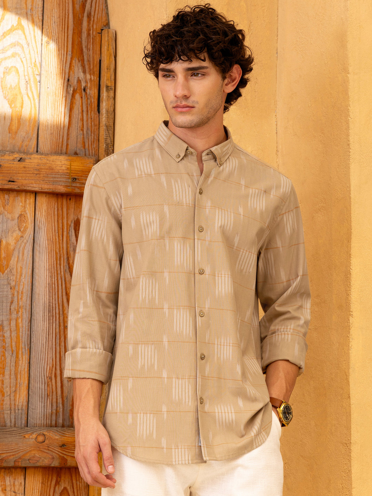 Yarn Dyed Button-Down Regular Fit Shirt