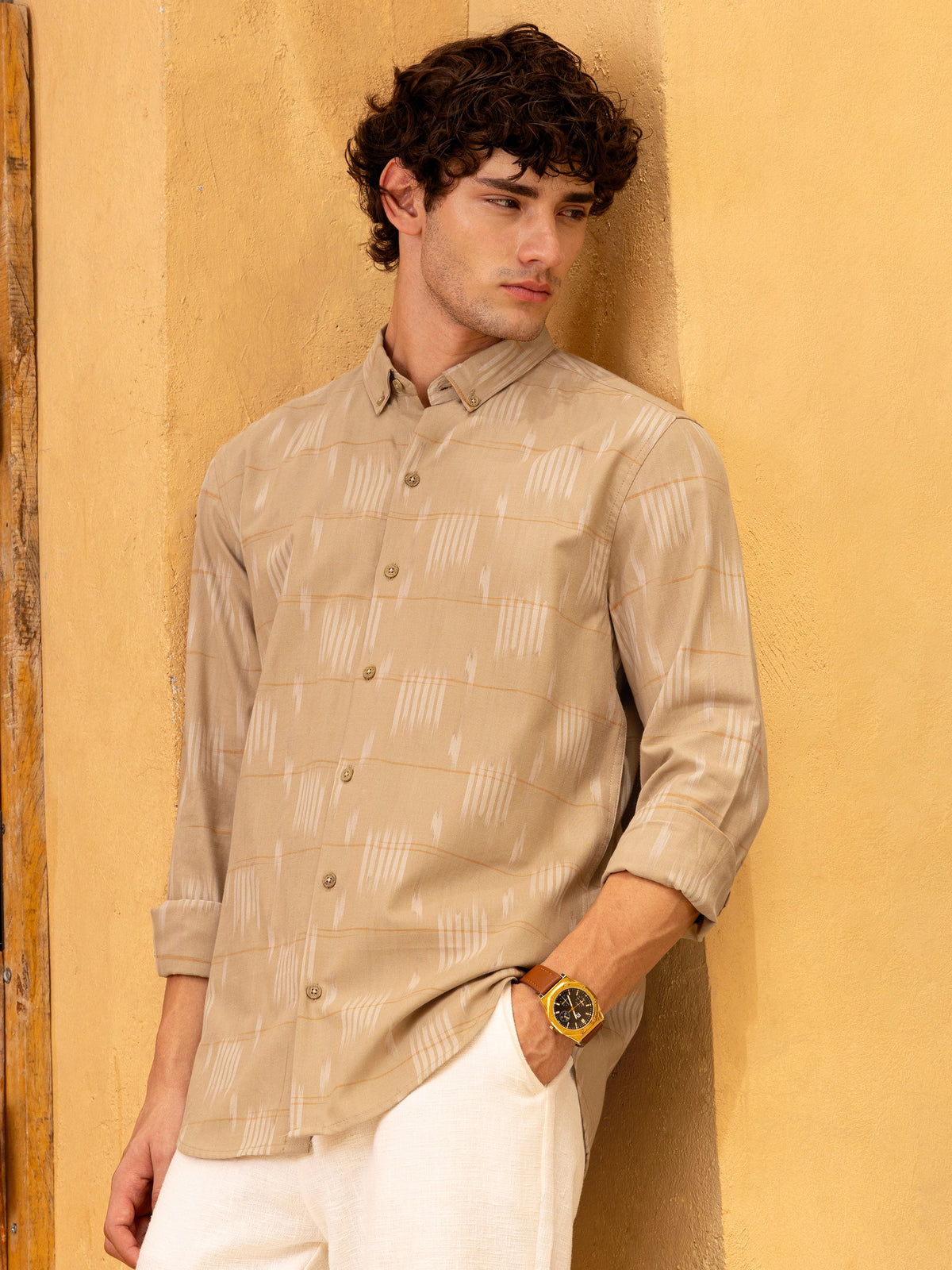 Yarn Dyed Button-Down Regular Fit Shirt