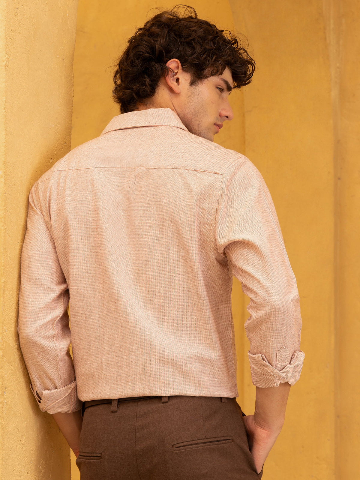 Flap Pocket Soild Regular Fit Shirt