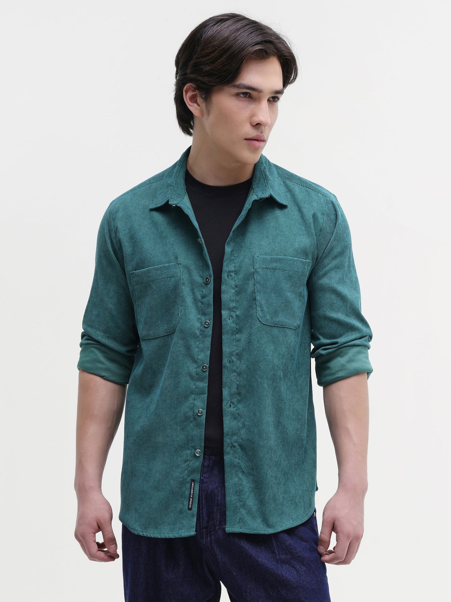 Patch Pocket Corduroy Regular Fit Shirt