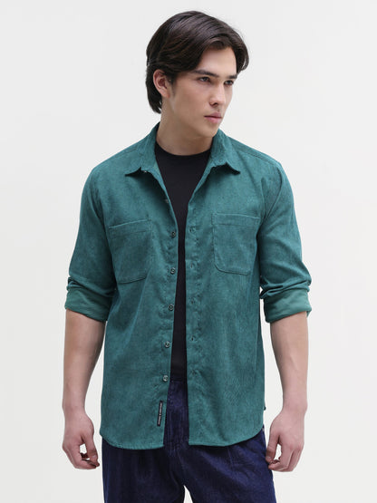 Patch Pocket Corduroy Regular Fit Shirt