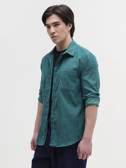 Patch Pocket Corduroy Regular Fit Shirt