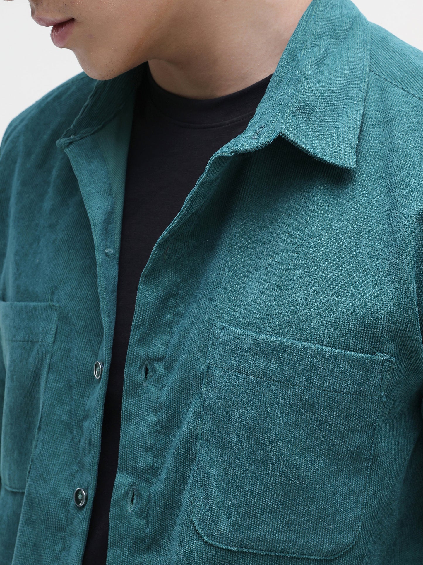 Patch Pocket Corduroy Regular Fit Shirt