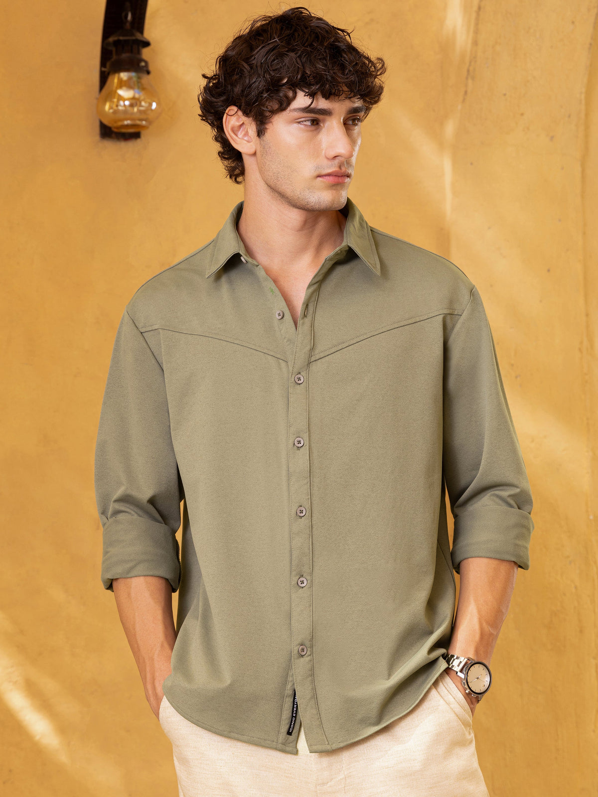 Solid Oversized Fit Shirt