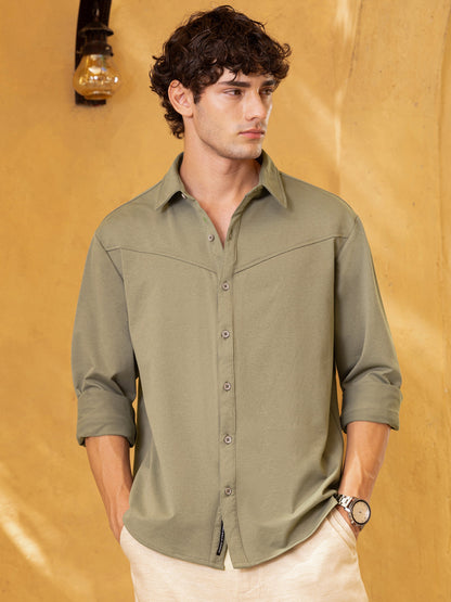 Solid Oversized Fit Shirt