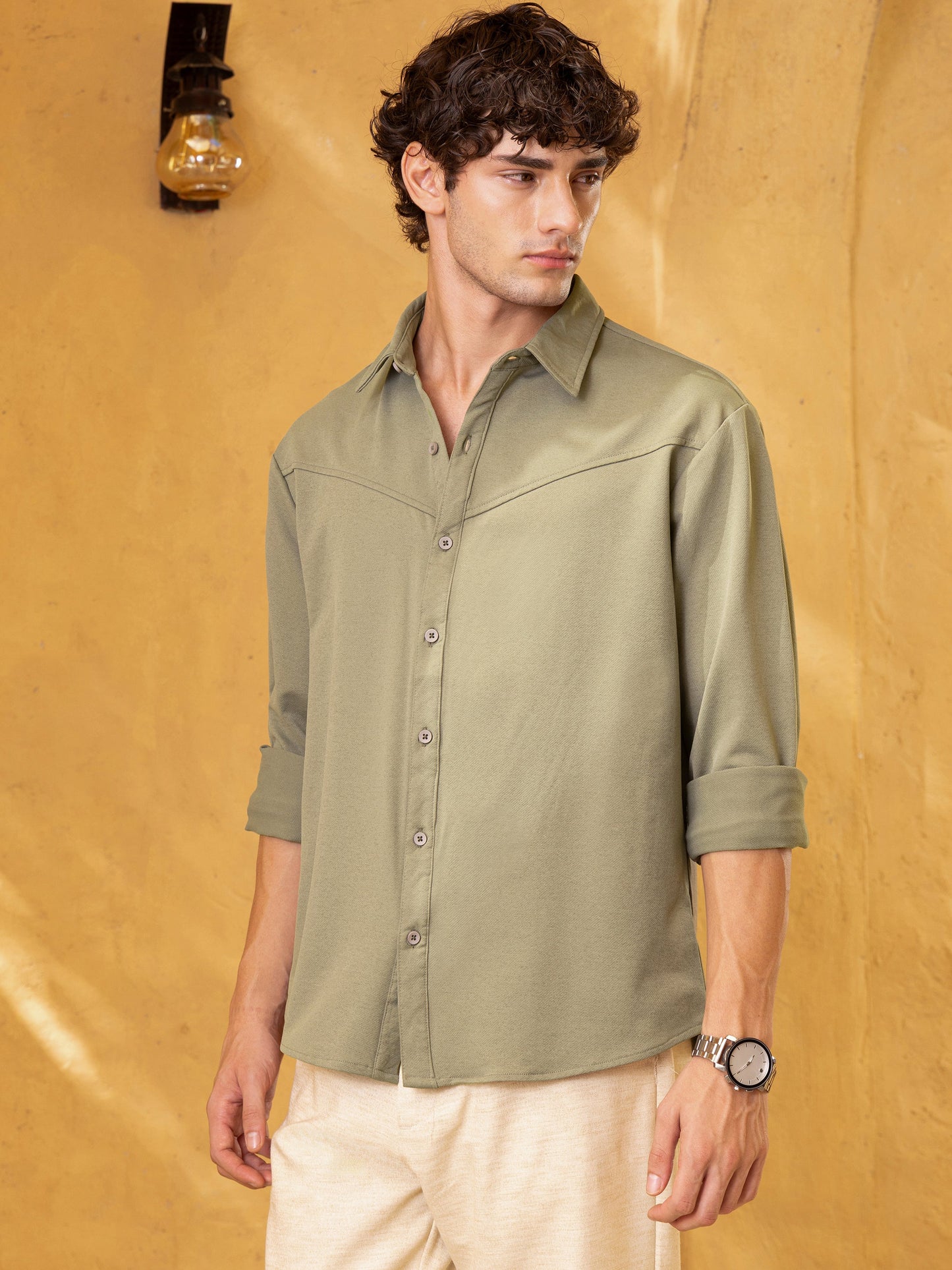 Solid Oversized Fit Shirt