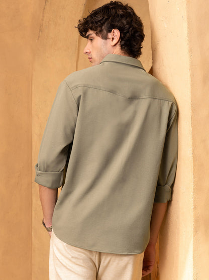 Solid Oversized Fit Shirt