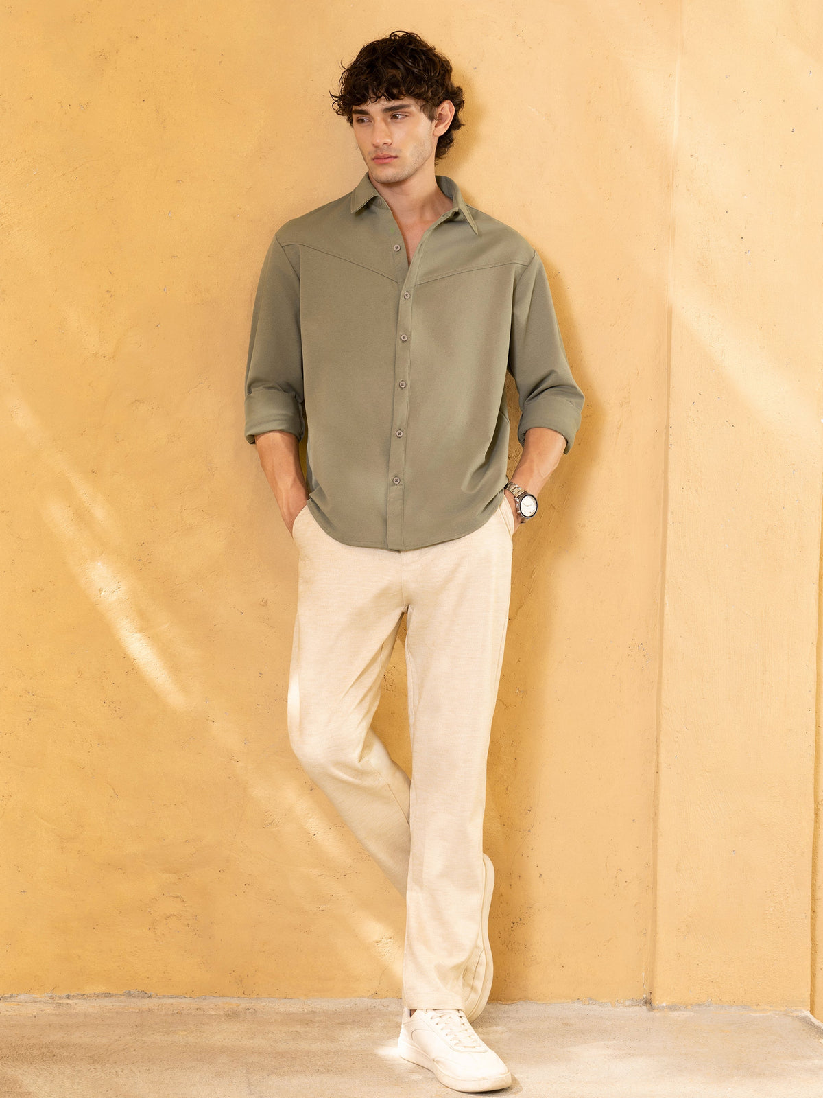 Solid Oversized Fit Shirt