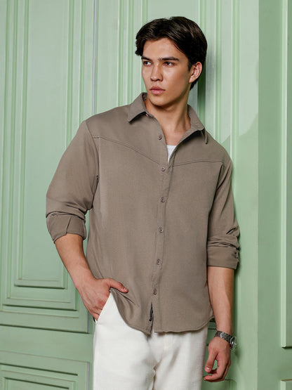 Solid Oversized Fit Shirt