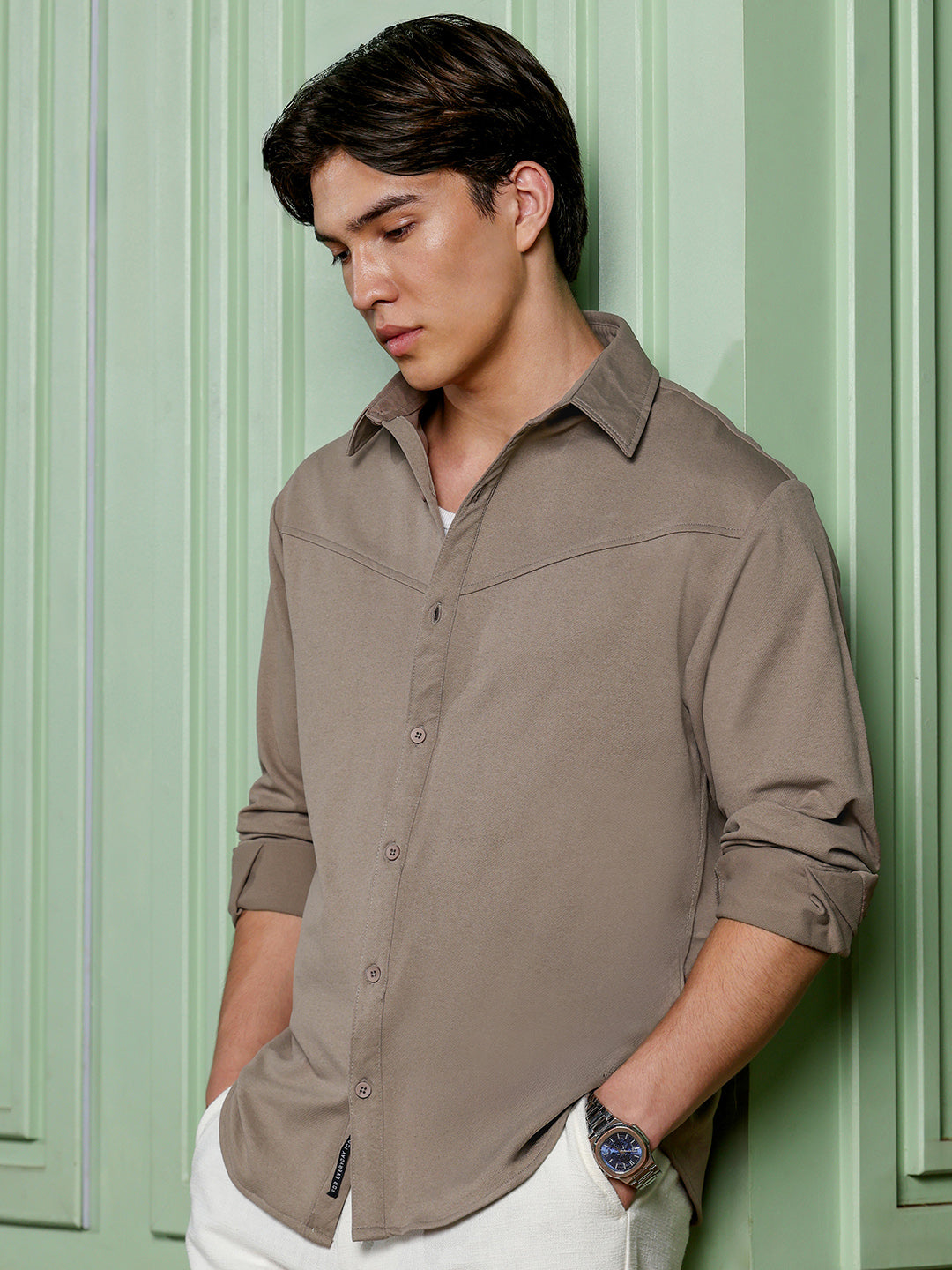 Solid Oversized Fit Shirt