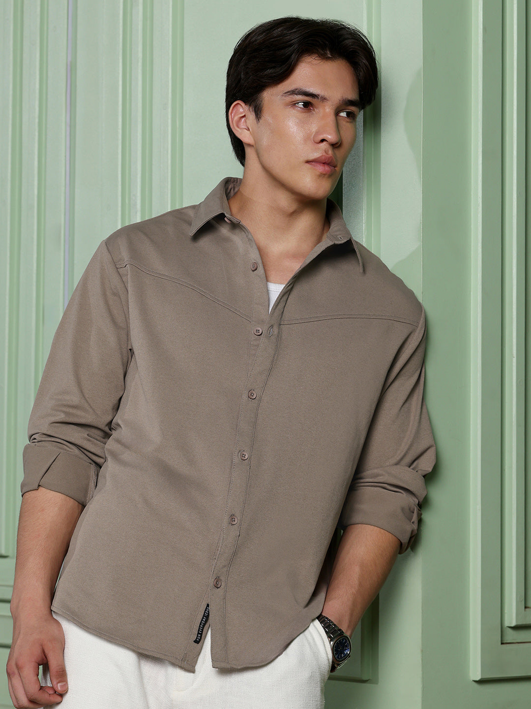 Solid Oversized Fit Shirt