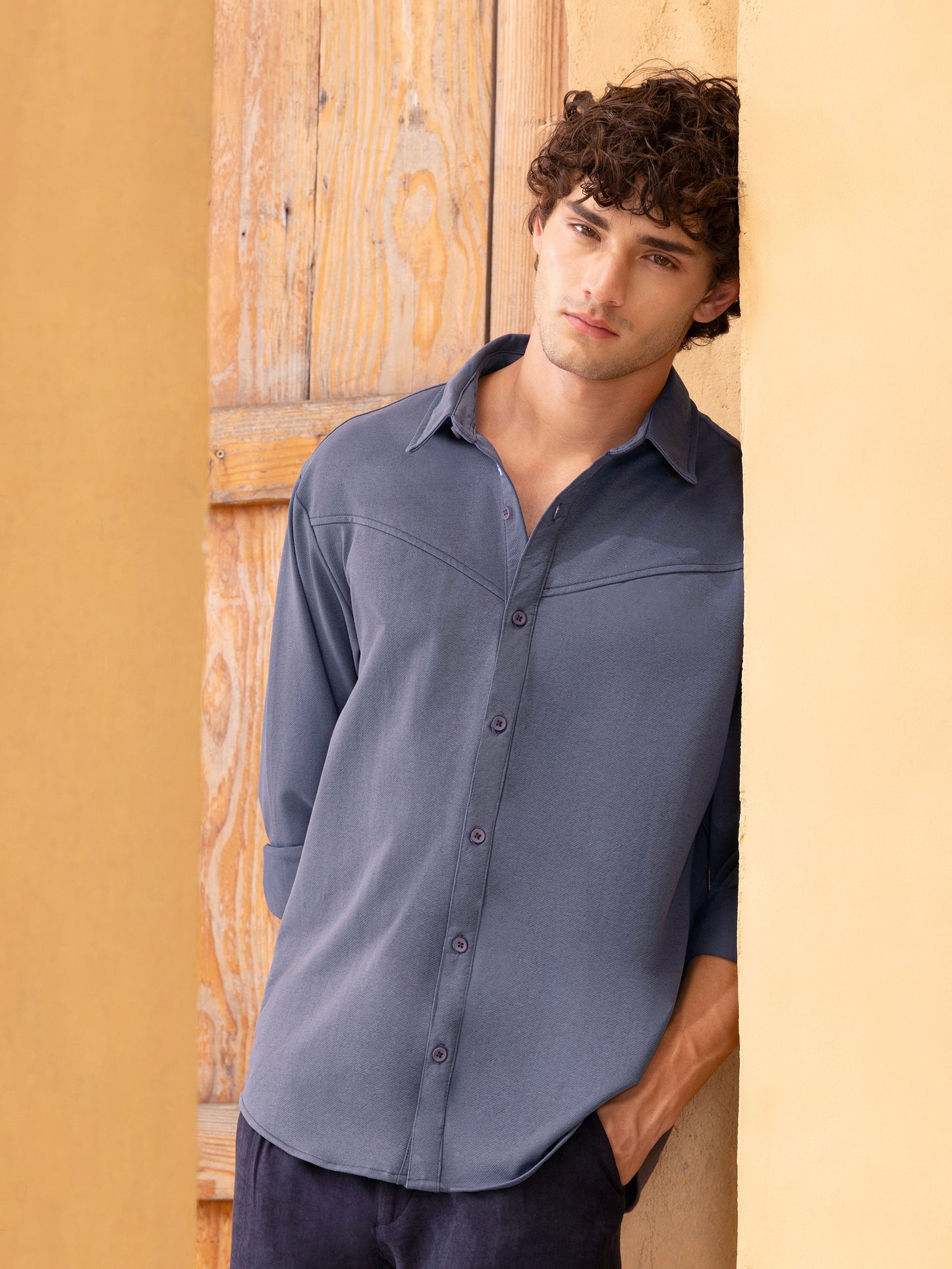 Solid Oversized Fit Shirt