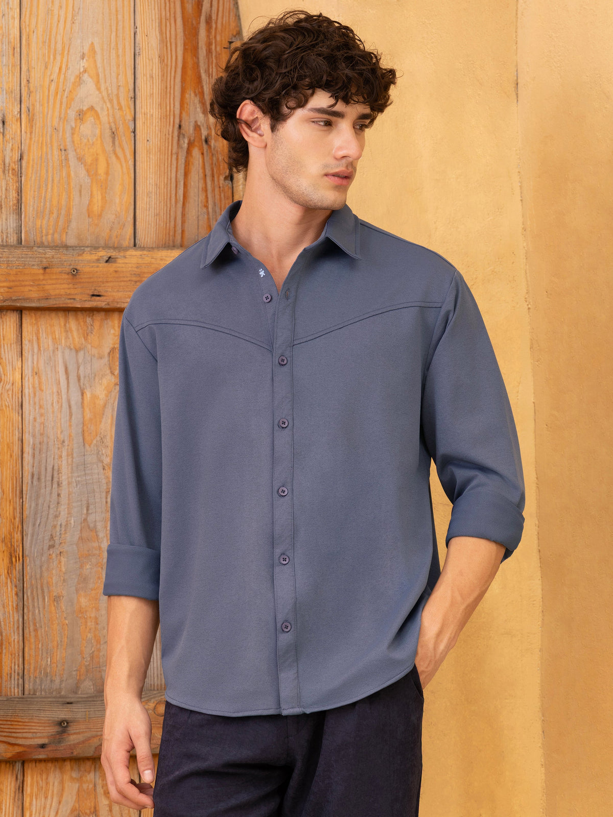 Solid Oversized Fit Shirt